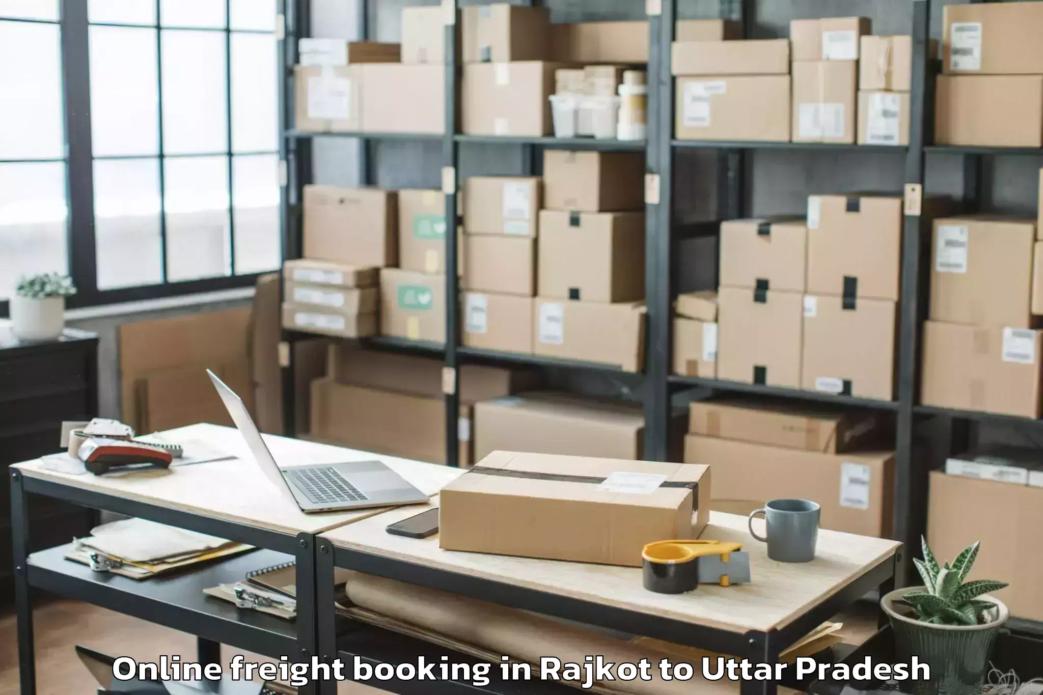 Book Rajkot to Sikriganj Online Freight Booking